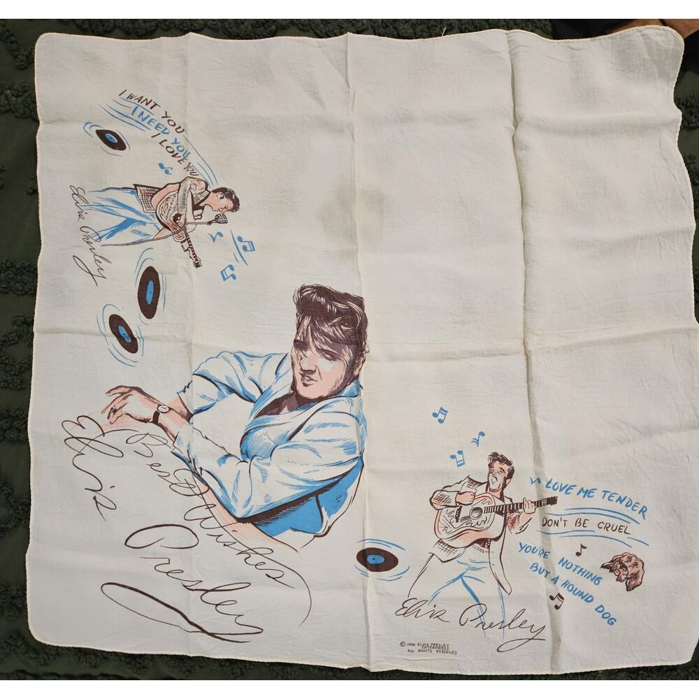 Vintage 1956 Elvis Presley Scarf